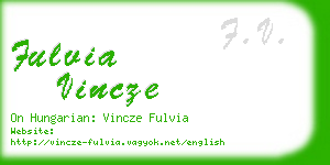 fulvia vincze business card